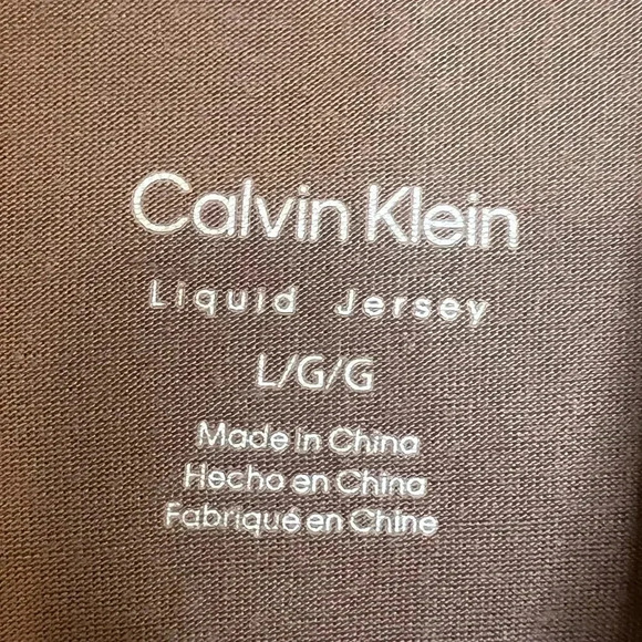 Calvin Klein Short Sleeve Top Soft Knit Mock Neck Women’s Size Large - Picture 5 of 5